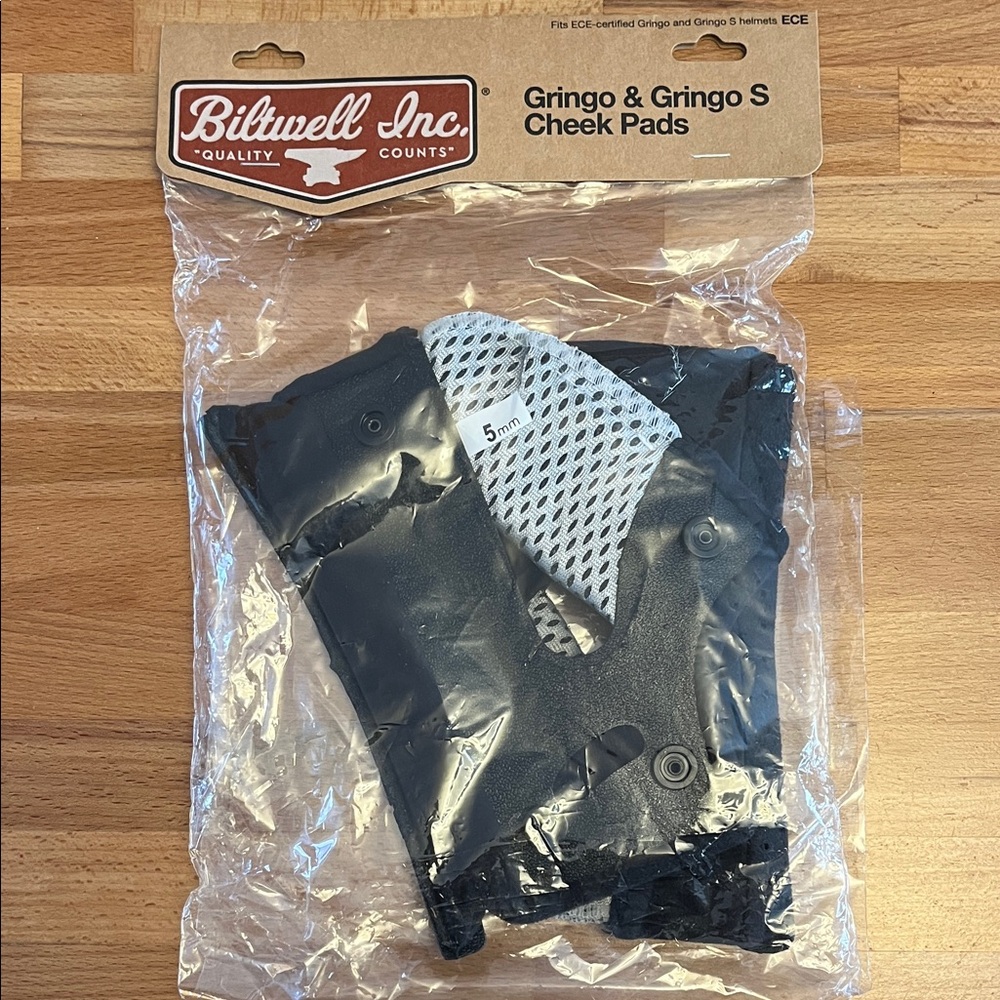 Biltwell Black Cheek Pads for Gringo or Gringo S motorcycle helmet
